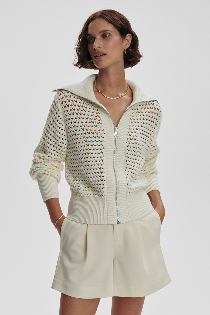 Shop Egret Eloise Full Zip Knit in Cotton by VARLEY online – Tribe71
