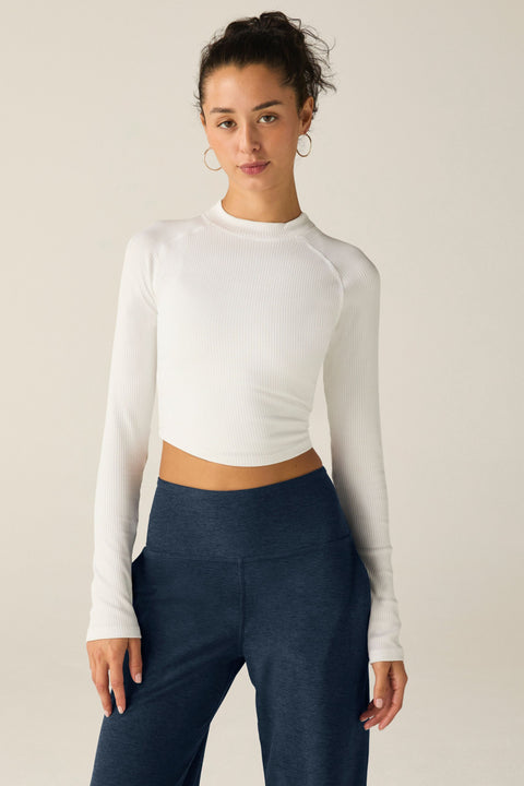 Contours Mock Neck Crop Top