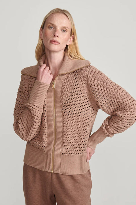 Eloise Full Zip Knit in Cotton