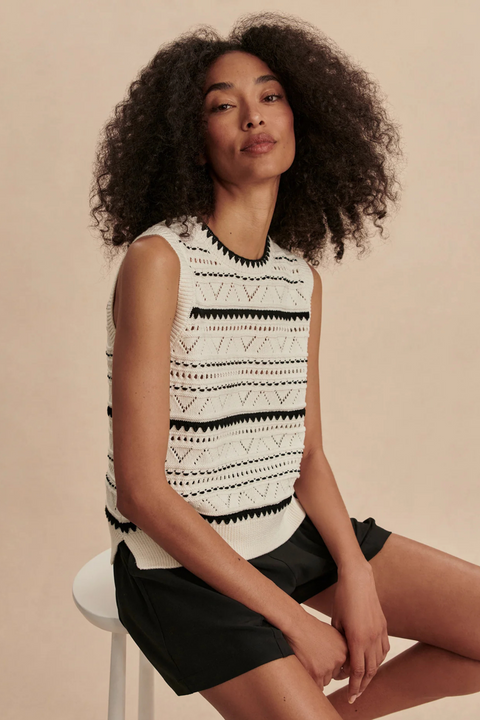 Athena Pointelle Knit Vest