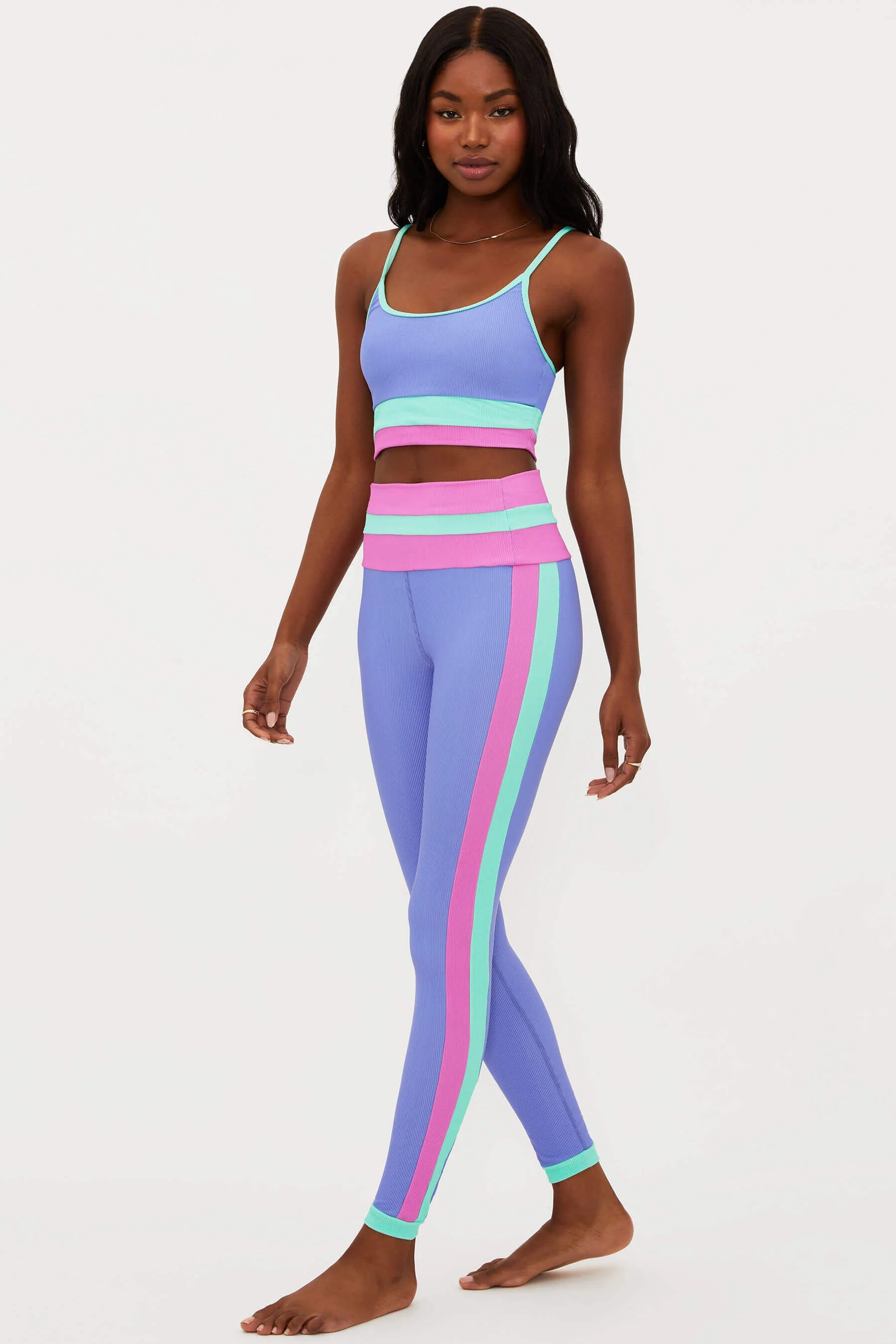 Finn colorblocked leggings in multicoloured - Lanston Sport