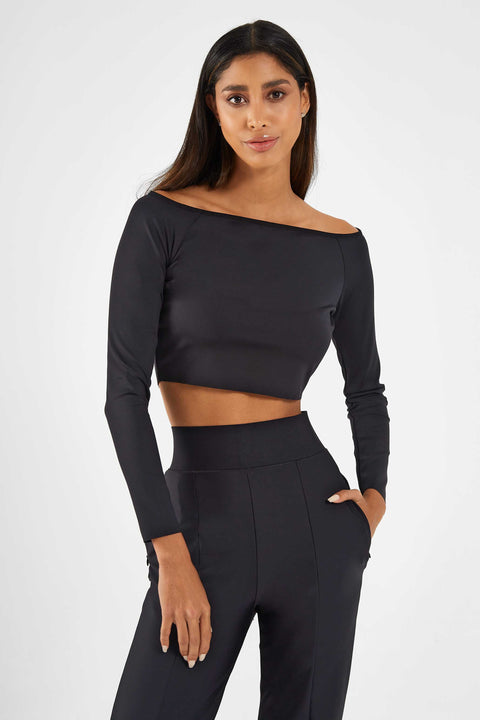 Lux Aura Off The Shoulder Crop Top