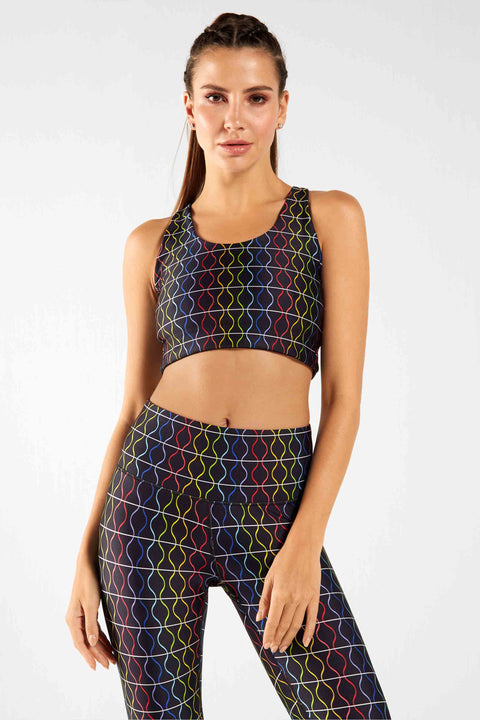 Sound Waves Hi-Shine Bra