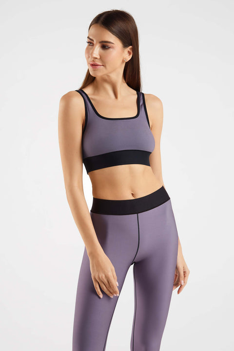 Solid Scoop Neck Bra