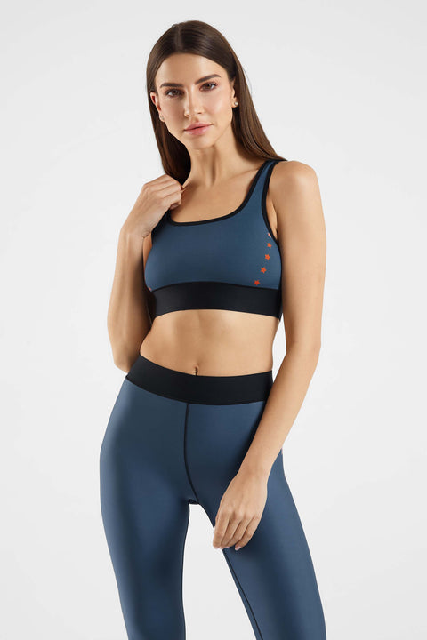 Ombre Star Scoop Neck Bra